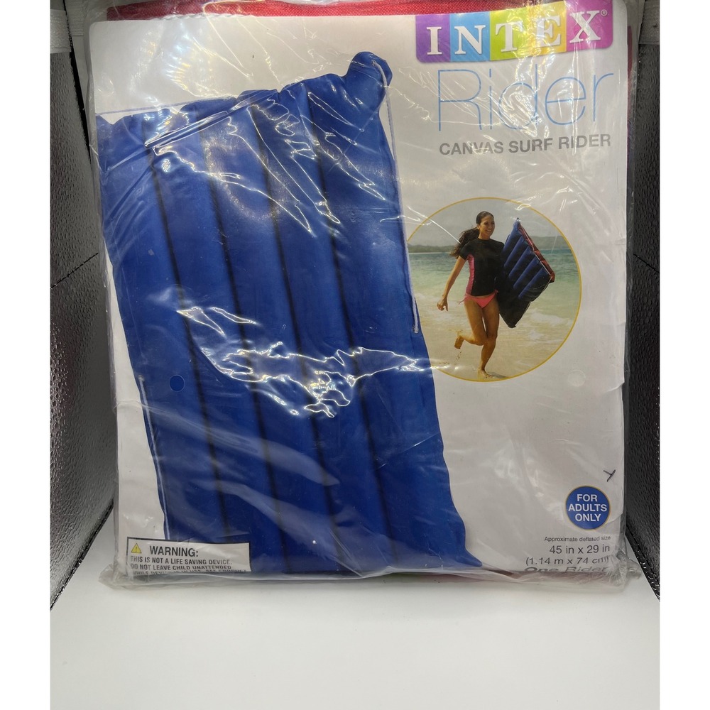 Intex Rider Canvas Surf Rider One Rider Blue Red Adults Only 45x29 - Picture 2 of 7